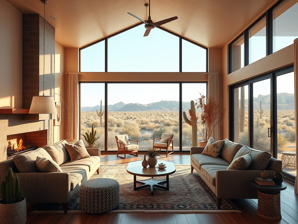Cozy, energy-efficient high-desert Arizona home interior